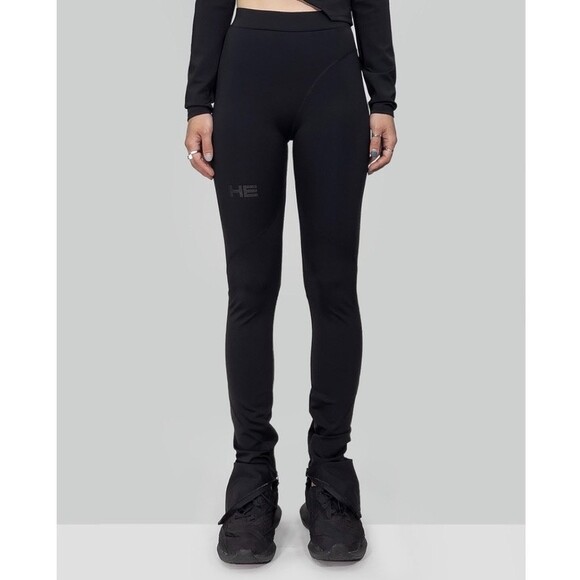 NWT Heliot Emil Zip Leggings Black High Rise Sporty Athleisure Streetwear Medium - Picture 1 of 15